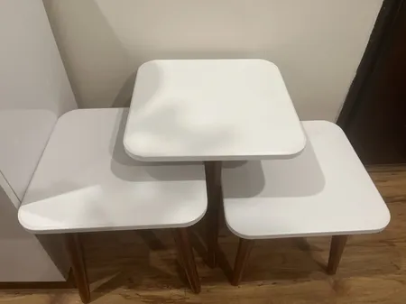 میز عسلی مدل لیون p 322 کد 11 مجموعه 3 عددی