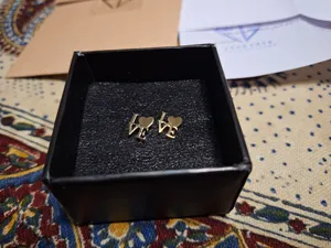 تجریه خرید گوشواره میخی طلا 18 عیار زنانه فرشته مدل WEL-000380 LOVE