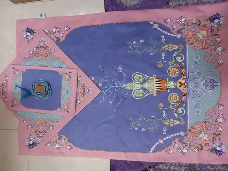 سجاده و جانماز شمسه نگار مدل گلدان