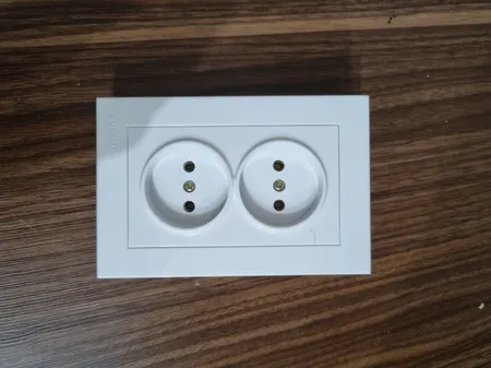 پریز برق دوقلو خیام الکتریک مدل KH8055