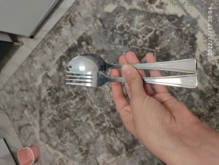 سرویس قاشق و چنگال 12 پارچه صنایع استیل ایران مدل مونزا کد 101