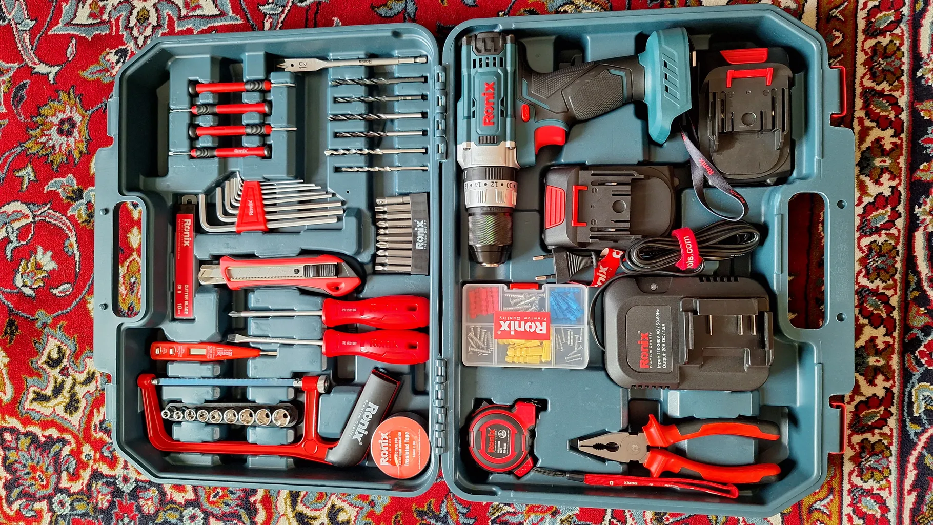 مجموعه 53 عددی دریل چکشی رونیکس مدل RS-8620 مجموعه 53 عددی دریل چکشی رونیکس مدل RS-8620