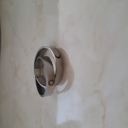 ست انگشتر زنانه و مردانه مدل استیل مکمل ماه و خورشید کد 140