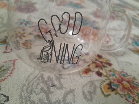 لیوان مدل پیرکس تپل Good Morning