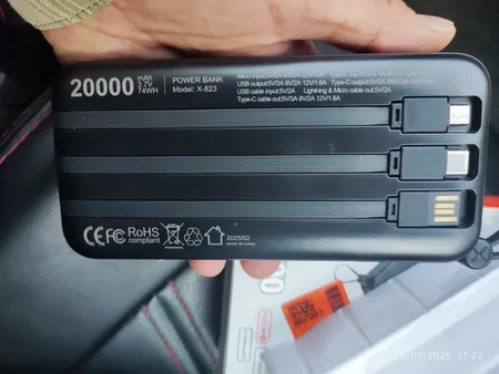 پاوربانک 22.5 وات ایکس انرژی مدل X-823 ظرفیت 20000 میلی آمپر ساعت