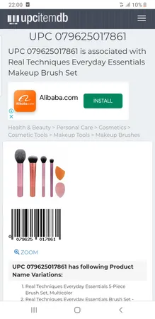 ست برس و پد آرایشی ریل تکنیکس کد 01786 بسته 5 عددی