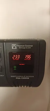 استابلایزر پیمان گزاران  مدل هوشمند کد PGA-1500 ظرفیت 1500ولت آمپر