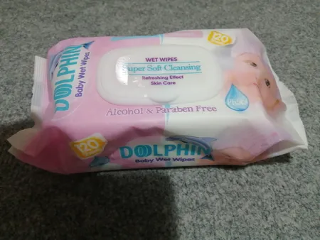 دستمال مرطوب دلفین مدل b5e بسته 120 عددی