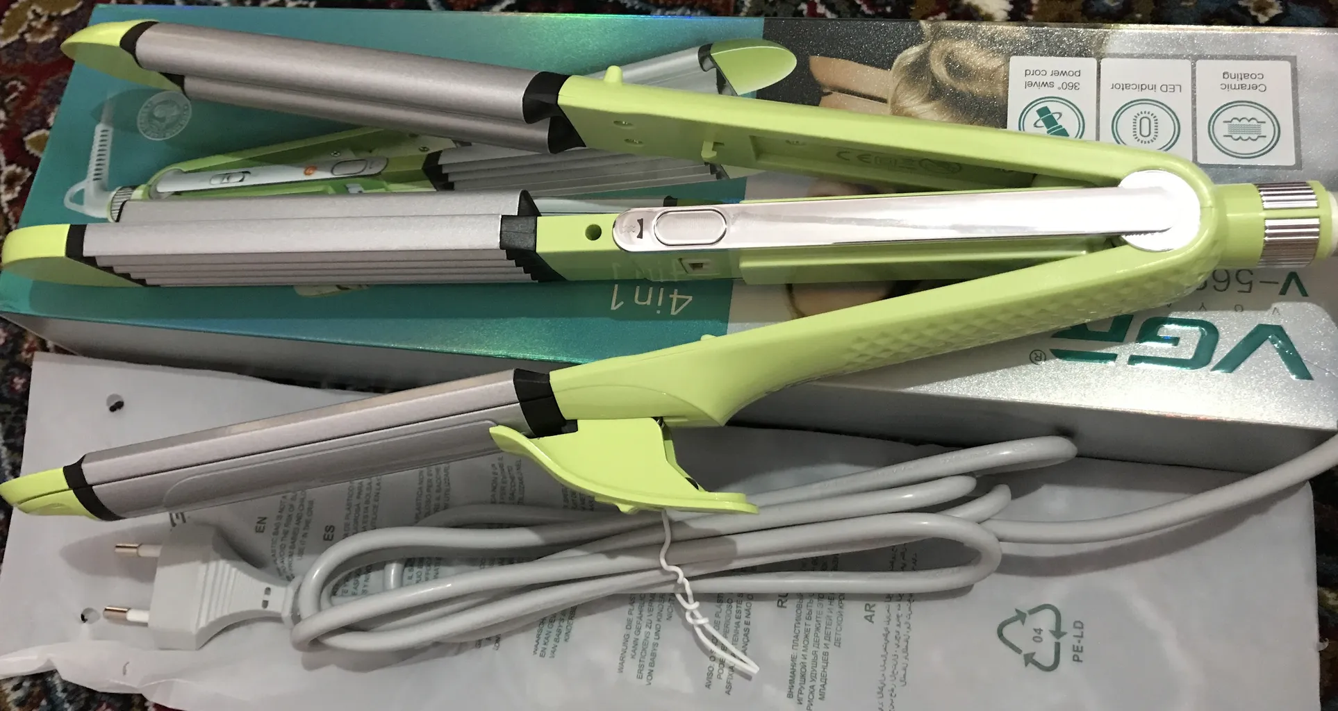 اتو و حالت دهنده ی مو وی جی ار مدل 569