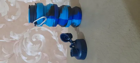 قمقمه دوچرخه مدل سیلیکونی تاشو گنجایش 0.5 لیتر