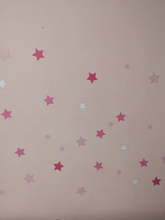 استیکر دیواری کودک باروچین مدل ستاره های صورتی مجموعه 45 عددی