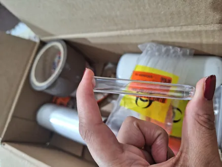 لوله آزمایشگاهی مدل گاما شفاف بسته 10 عددی