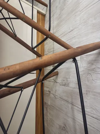 صندلی اپن مدل الماس فایبرگلاس پایه چوبی