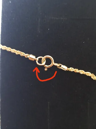 زنجیر طلا 18 عیار زنانه طلای مستجابی مدل طنابی کد Z45