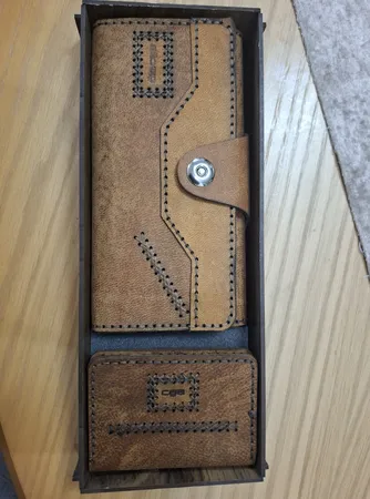 ست هدیه مردانه مدل چرم طبیعی بزی دقت Sch-t2