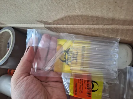 لوله آزمایشگاهی مدل گاما شفاف بسته 10 عددی