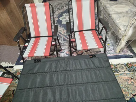 میز و صندلی تاشو سفری مدل A بسته 5 عددی