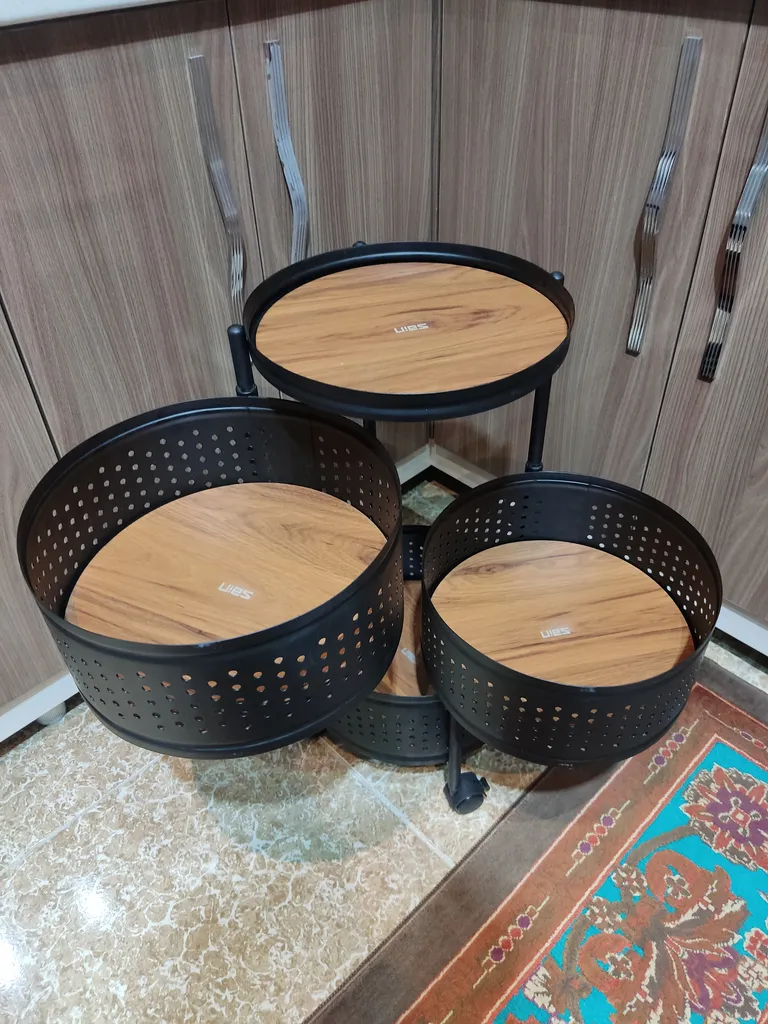 سبد سیب زمینی و پیاز ساین مدل گرد سه طبقه کد 443