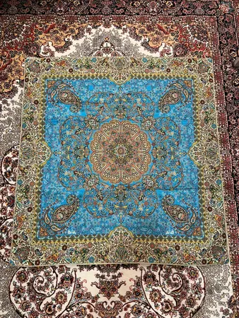 رومیزی ترمه نگین خاتم یزد طرح افشاری کد AB