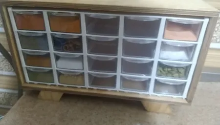 استند جا ادویه ای مدل چوبی 20 کشو