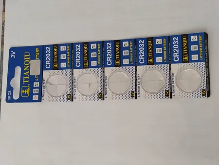 باتری سکه ای تیانکیو مدل CR2032 بسته 5 عددی