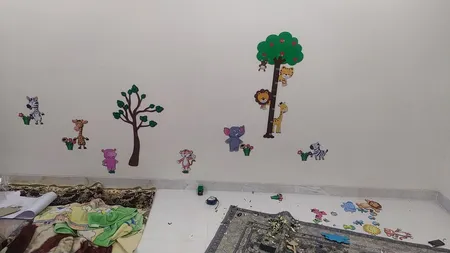 استیکر چوبی کودک باروچین مدل حیوانات خوشحال کد 1295