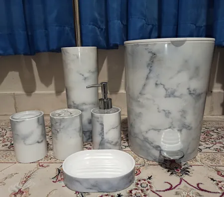 ست سرویس بهداشتی 6 تکه لیمون مدل ماربل