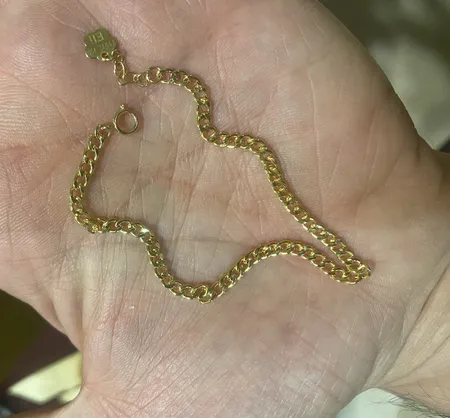 دستبند زنجیری طلا 18 عیار زنانه الی گالری مدل کارتیه 80