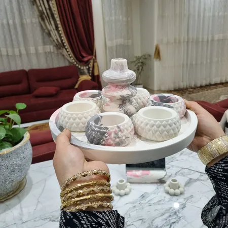 مجموعه ظروف هفت سین 11 پارچه مدل آدریا