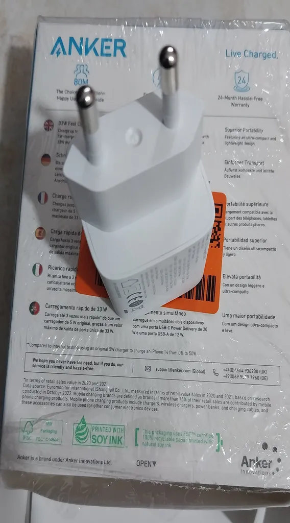 شارژر دیواری 33 وات انکر مدل A2331