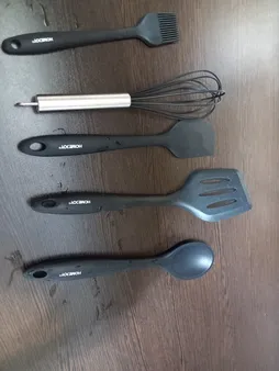 سرویس کفگیر و ملاقه 5 پارچه هوم جوی مدل سلیکونی