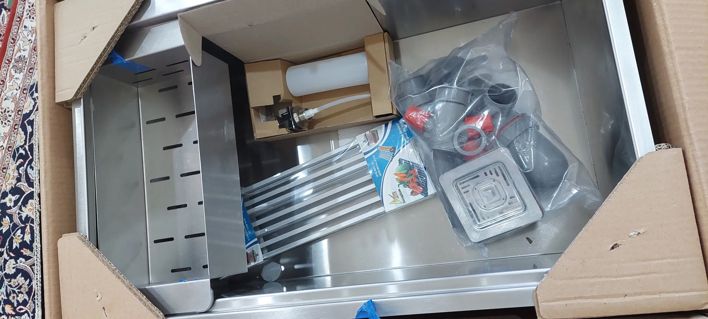 سینک ظرفشویی استیل کن مدل cn74 توکار