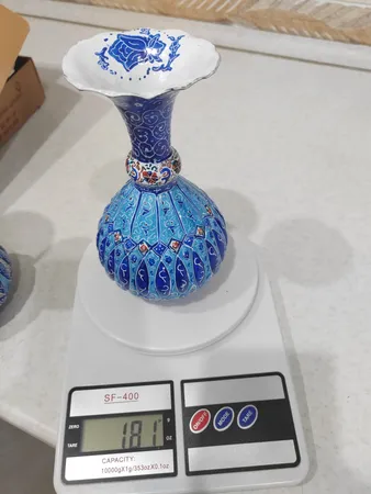 گلدان مینا کاری مدل شلغمی کد G16