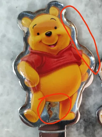 قاشق وچنگال کودک مدل پو کد001