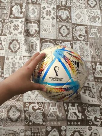 توپ فوتبال مدل چرمی جام جهانی 2022 الرحله
