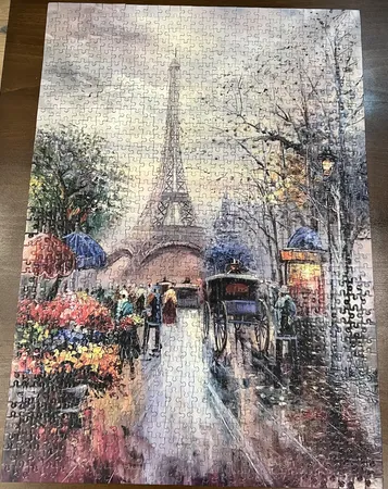 پازل 1000 تکه رونیز مدل بازار گل پاریس کد 7735