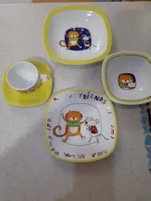 تجریه خرید سرویس غذاخوری 5 پارچه کودک چینی زرین ایران مدل کواترو دوستان درجه عالی
