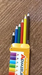 مداد رنگی 6 رنگ آدمیرال مدل MDF