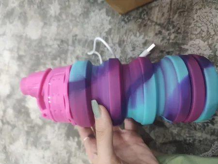 قمقمه مدل سلیکونی تاشو گنجایش 0.5 لیتر