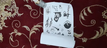 تتو موقت مدل ماشین مجموعه 7عددی به همراه اسپری تتو موقت