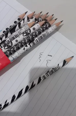 مداد مشکی آریا مدل BLACK & WHITE کد A2 بسته 12 عددی