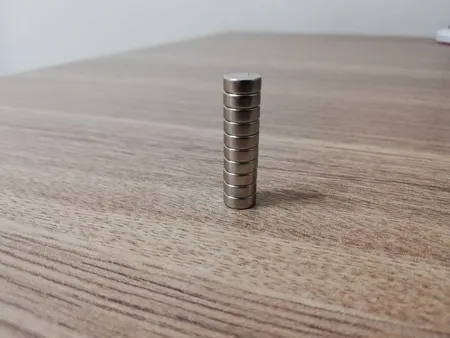 آهن ربای نیودیمیوم مدل دیسکی 8x3 بسته 10 عددی