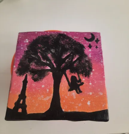 بوم نقاشی جهان بوم مدل TZ-1 سایز 10x10 سانتی متر