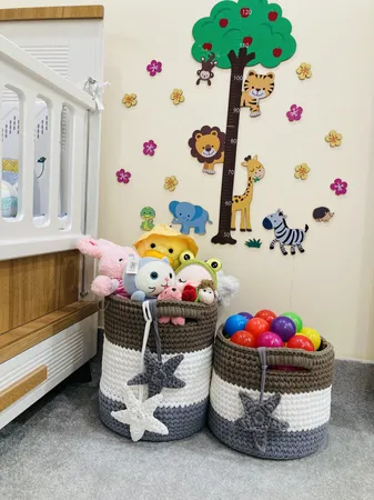 استیکر چوبی کودک باروچین مدل حیوانات خوشحال کد 1295