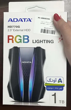 هارد اکسترنال ای دیتا مدل HD770G  ظرفیت یک ترابایت دارای رابط USB Type-A 3.2