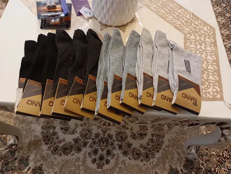 جوراب ساق بلند مردانه مدل نانو نخی اسپرت بسته 12 عددی