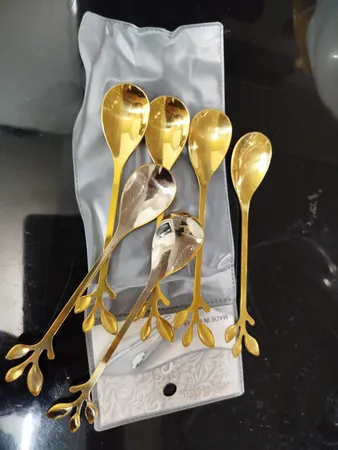 قاشق چای خوری مدل برگ کد 00601 مجموعه 6 عددی