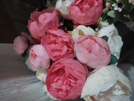 گل مصنوعی مدل دسته گل پیونی PIYONI11