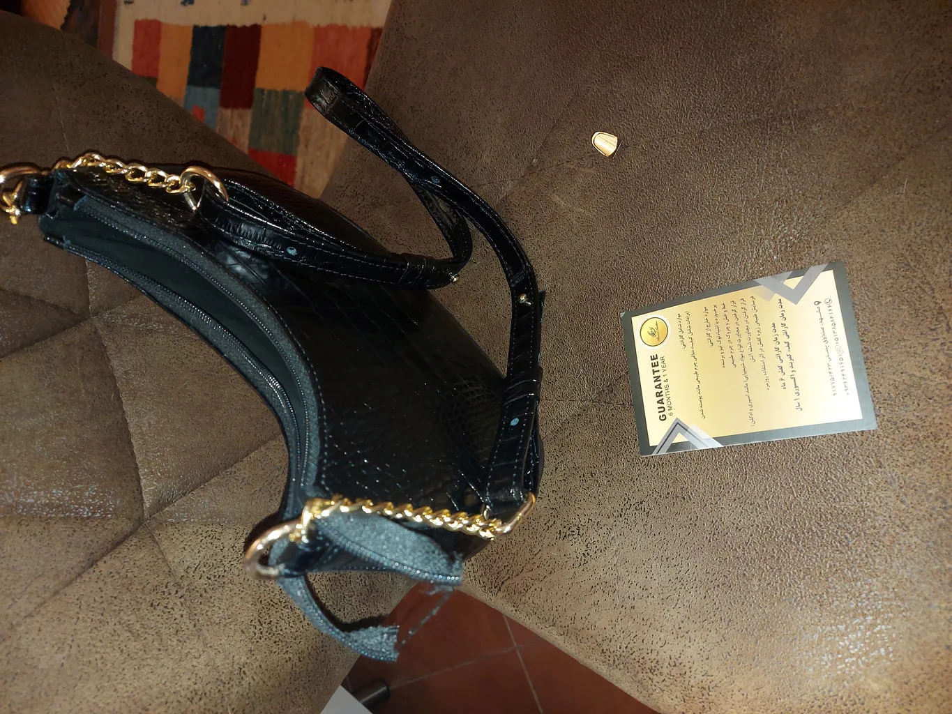 کیف رودوشی زنانه چرم عطارد مدل چرم طبیعی کد PUR01