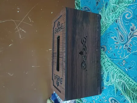 جعبه دستمال کاغذی چوب آرا مدل پنج لایه